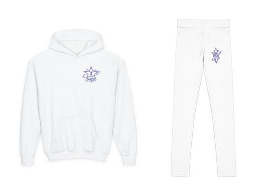 Star Rider Youth Girls Hoodie & Leggings Set – White – beide onderdelen