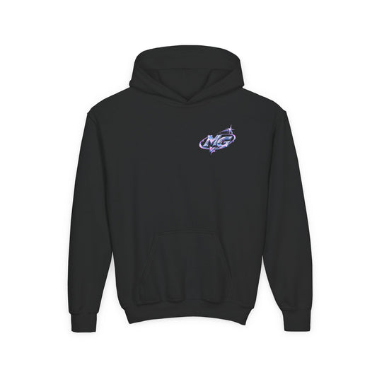 Cosmic Rebel Youth Girls Hoodie – kledingmockup 1