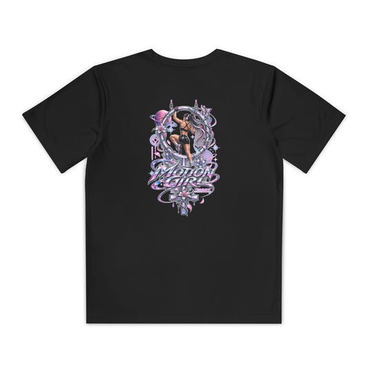 Chrome Butterfly Youth Girls T-Shirt – kledingmockup 2