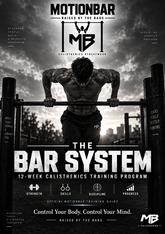 MotionBar The Bar System 12-week calisthenics training program original cover