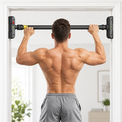 MotionBar Smart-Lock Doorway Pull-Up Bar lifestyle training image