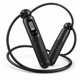 MotionBar Smart Speed Rope black digital jump rope on clean white background