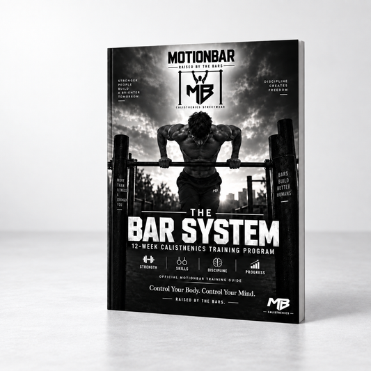 MotionBar The Bar System 12-week calisthenics training program premium product mockup