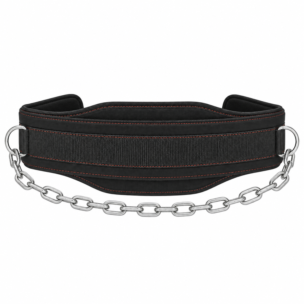 MotionBar weighted dip belt front view with chain